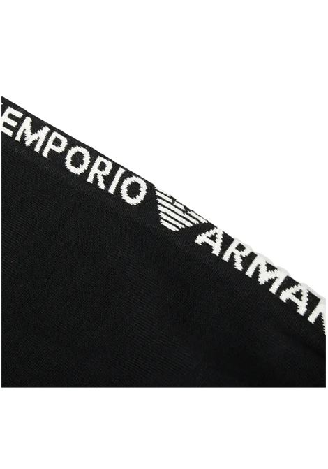 Maglione casual in lana monocromatica con logo EMPORIO ARMANI | Maglie | 6L1MXH 1MIVZ0999